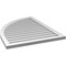 Ekena Millwork Quarter Round Top Left Surface Mount PVC Gable Vent w/ 2"W x 1-1/2"P Brickmould Frame, 30"W x 40"H GVPQL30X4002SN - alternate 2